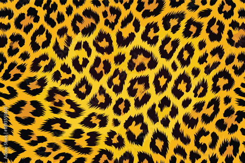 Close-up of leopard fur texture on skin surface as background pattern