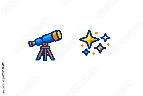 Exploring stars with a telescope at night near the city skyline for stargazing enthusiasts during a clear evening