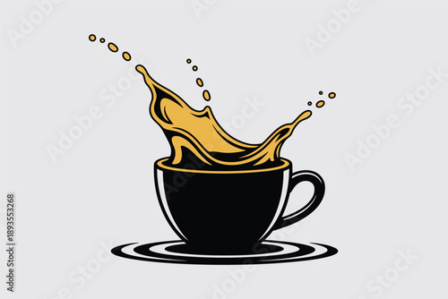 Coffee Splash Energy, freshness boost concept