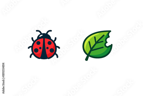 Red ladybug on a green leaf in a natural setting during daytime