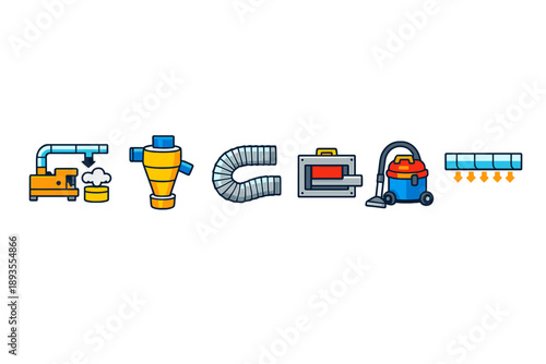 Work tools for cleaning and processing in a workshop setting during daylight hours