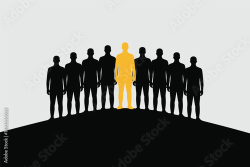 Standing Out Crowd, uniqueness concept