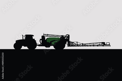 Farm Sprayer Tractor, agriculture technology concept