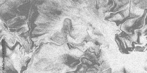 Halftone Grainy Black and White Texture Background