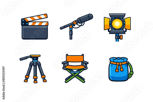 Film equipment used for shooting a movie or video production in a studio or outdoor set at any time of day
