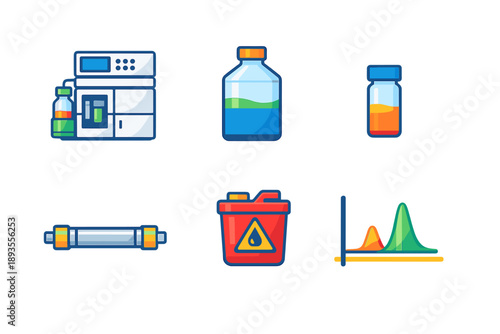 Equipment and materials used in laboratory testing for chemical analysis and substance monitoring in research facilities