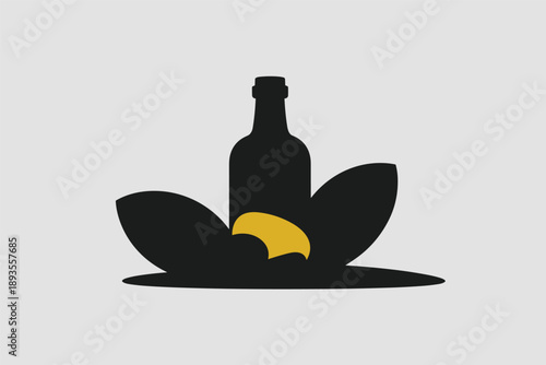 Wine Blossom Logo, refined elegance concept