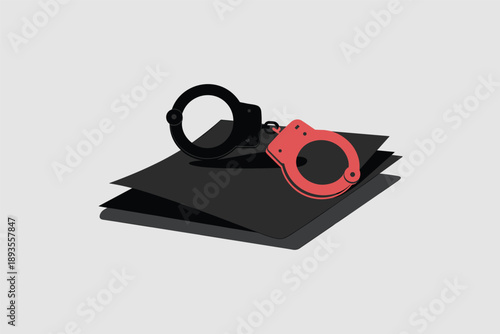 Handcuffs on Documents, legal accountability concept