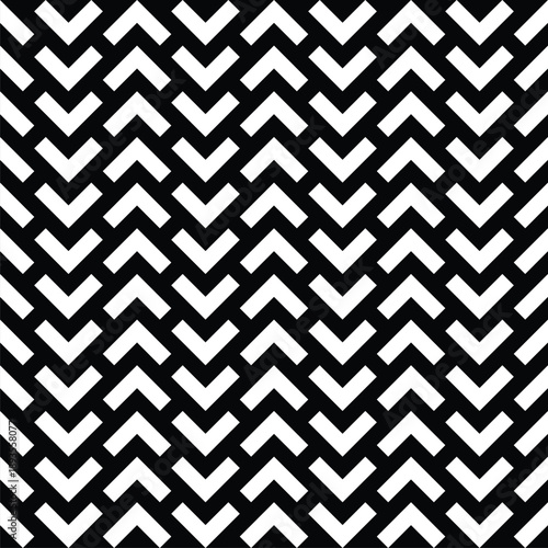 Chevron vector with monochrome.Geometric Seamless pattern background.Minimal art