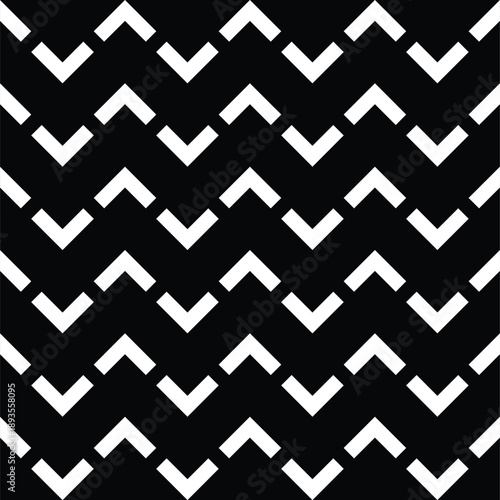 Monochrome seamless vector chevron.Minimal chevron pattern background