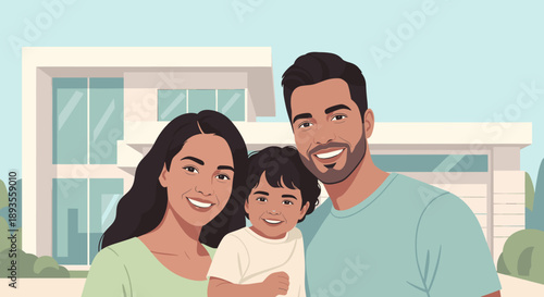 A serene illustration of a modern building with clean lines and soft colors, perfect for architectural design inspiration.