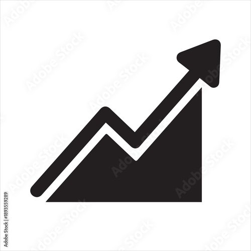 business graph with arrow