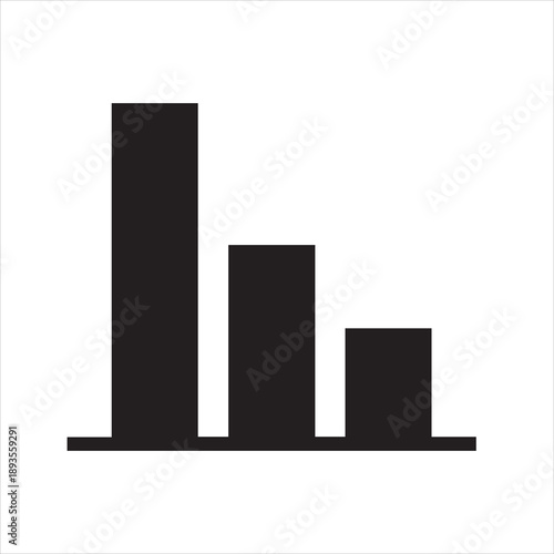 business graph on black background