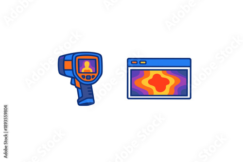 Devices for measuring temperature and displaying data during health checks at public places in modern environments