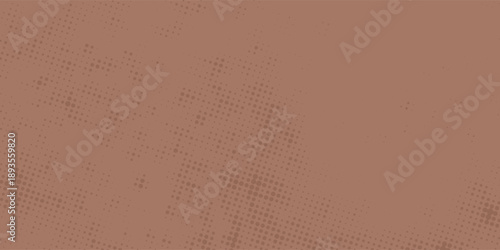 Halftone mocha mousse background. Grunge distressed overlay texture. Simple vector abstract backdrop, modern design