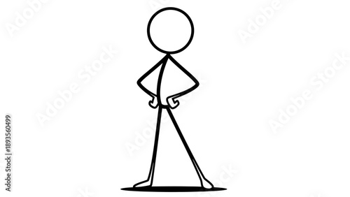 Simple stick figure illustration of a person standing.
