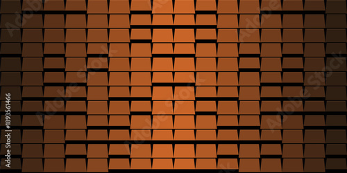 Luxury Symmetrical 3D Trapezoid Wood Mosaic with Amber Spotlight