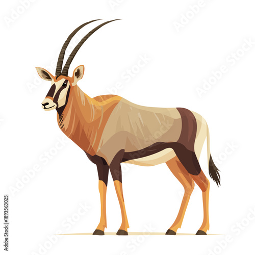 Antelope, presented as a modern flat 2D vector icon graphic on a white background