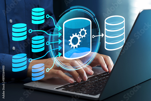Картината върху платно Data integration and ETL processes for building data warehouses