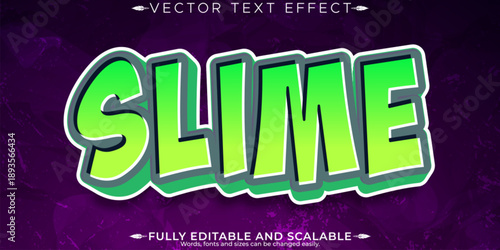 Slime editable text effect, editable green and goo text style
