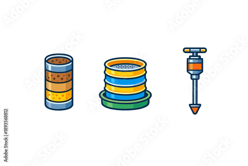 Different types of sieves, strainers, and colanders used in food preparation and cooking processes during the day in a kitchen setting