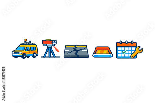 Traffic management tools for road construction and monitoring during urban projects in a city setting