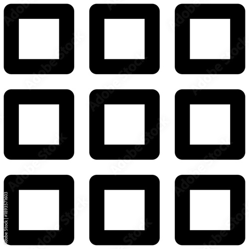 Mosaic tiles. Editable stroke vector icon. 