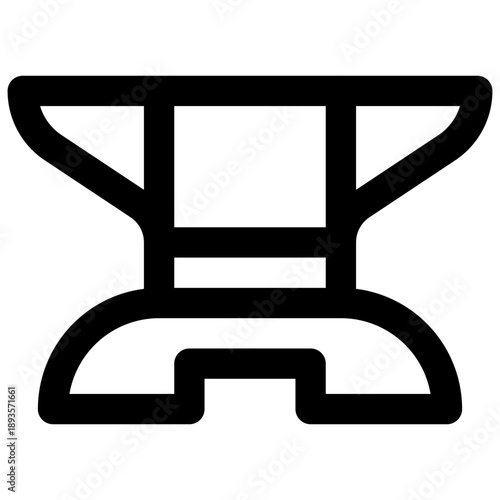 Metalworking. Editable stroke vector icon. 