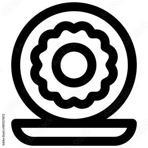 Porcelain. Editable stroke vector icon. 