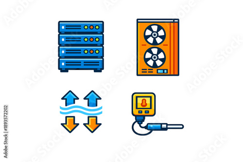 Servers and cooling systems are important for data centers and IT environments where they manage heat and support operations with network devices