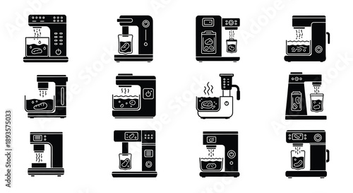 Instructional diagram showing how to use a portable ice maker machine