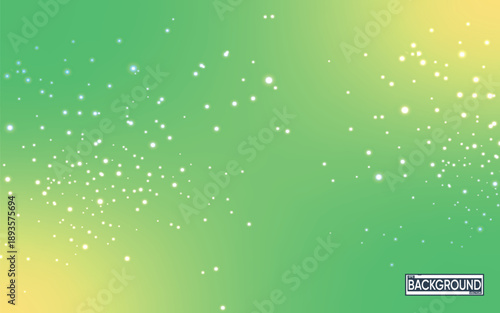Wallpaper Mural Sparkling Green and Yellow Gradient Background with Ethereal Particles Torontodigital.ca