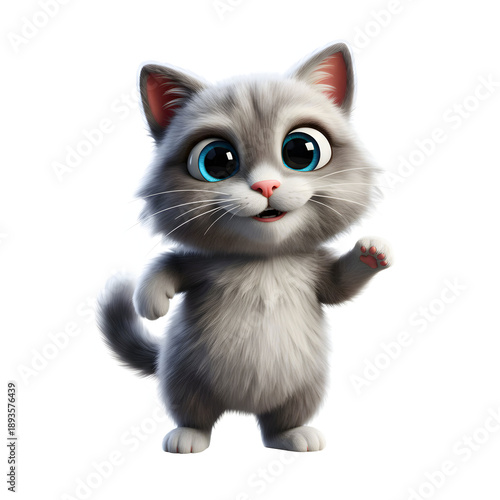 Elegant Cat Breeds with Names Displayed, Beautiful Cats Isolated on White Background”