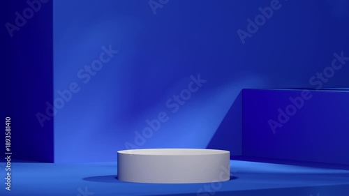 Copy space for product presentation. Summer background scene with shadow on wall and table. 3d render. 