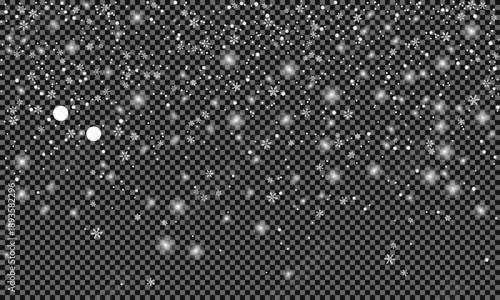 snowfall winter overlay falling snow snowflakes double highlight twin flakes background vector