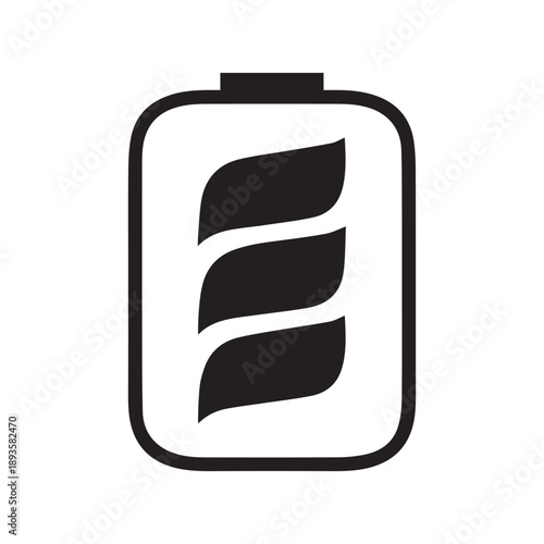 eco battery. Eco-friendly electric battery for alternative renewable energy sources. Vector single icon design.
