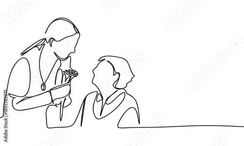 Compassionate Care A Continuous Line Drawing