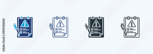 Incident Report Multiple Style Icon Collection