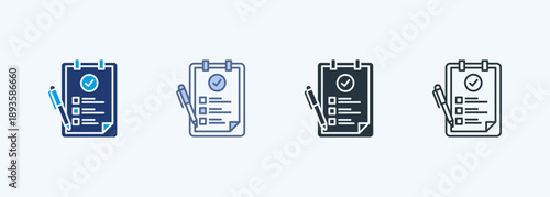 Checklist Multiple Style Icon Collection