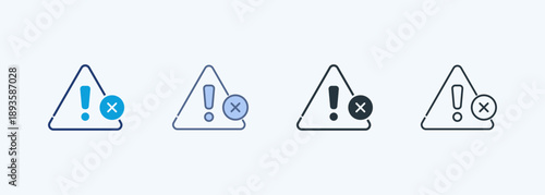 Warning Multiple Style Icon Collection