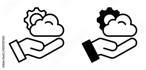 Cloud Service Icon Collection line & Mixed Style icon 
