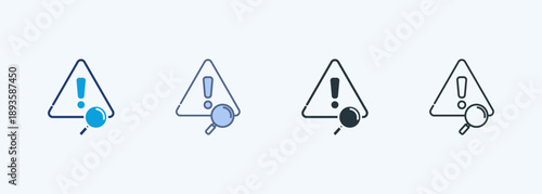 Hazard Identification Multiple Style Icon Collection