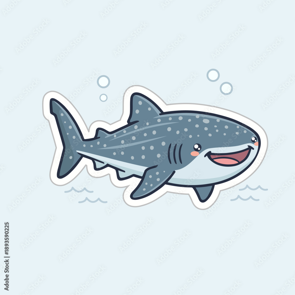 Fototapeta premium Cute Whale Shark Illustration