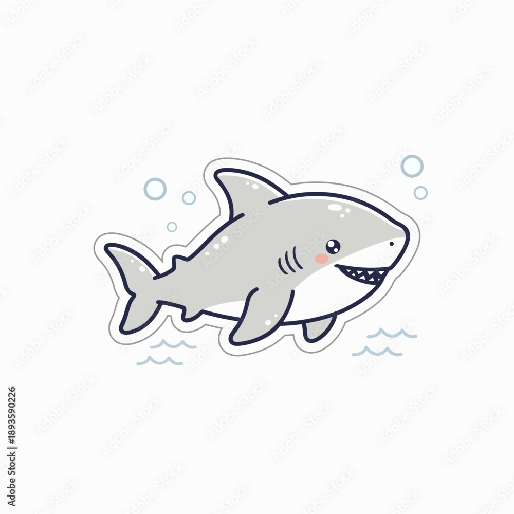 Fototapeta premium Cute Shark Illustration