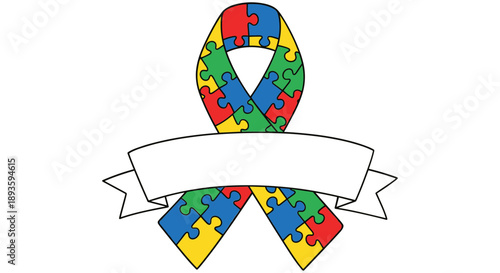 Autism Awareness Ribbon Design