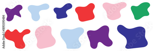 Abstract Organic Shape Set. Set of  abstract organic blobs with soft edges, ideal for modern design, branding, backgrounds, creative layouts, and playful visual concepts.
