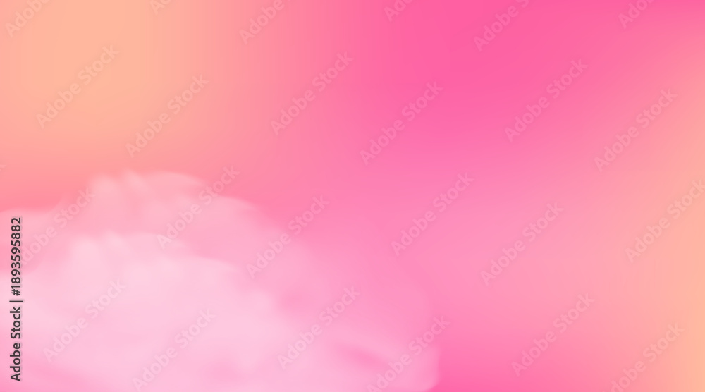 Fototapeta premium Pastel sunrise sky featuring soft pink clouds and gentle golden rays, ideal for peaceful morning scenes, nature backdrops, and atmospheric illustrations. Vector illustration.