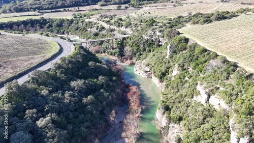 Gorges de la Cesse entre minerve et La Caunette dans l'hérault en janvier 2026