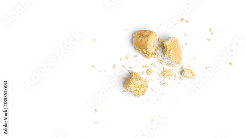 Konstfotografi Sesame cookies isolated on white background. High quality photo.