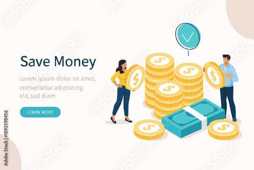 Money saving business concept